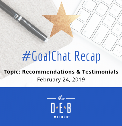 #GoalChat Recap – Recommendations & Testimonials
